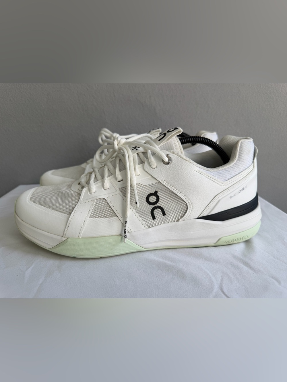 On The Roger Clubhouse Pro Sneakers s10.5 Men’s White/Green - Picture 4 of 13